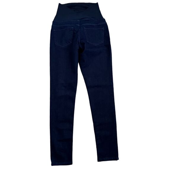 Isabel Maternity ~ Over the Tummy Dark Denim Jeggings ~ crossover low back waist - Picture 1 of 9